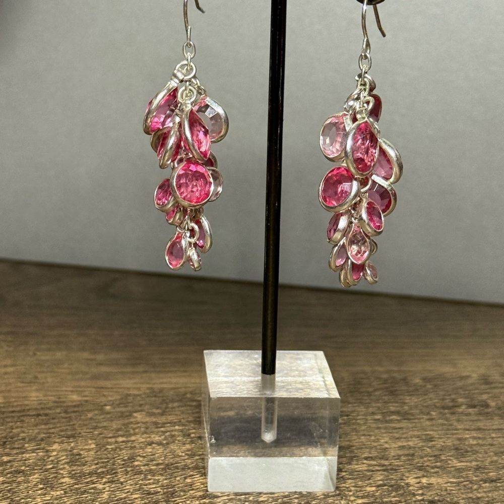Elegant Pink Drop Earrings